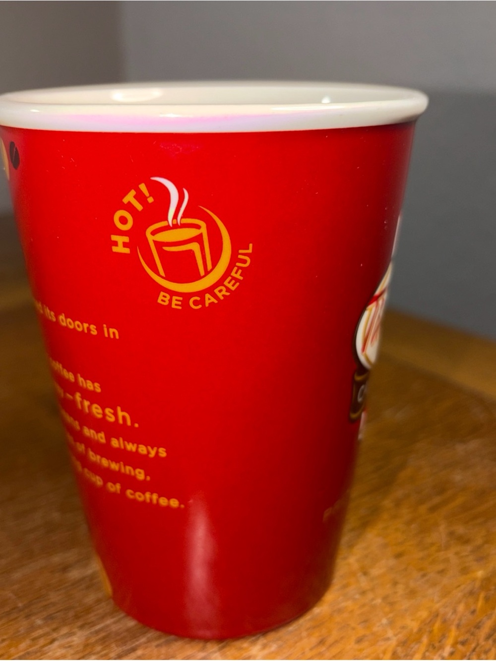 Tim Hortons Red Cafe & Bake Shop Ceramic Coffee Mug - Picture 4 of 8